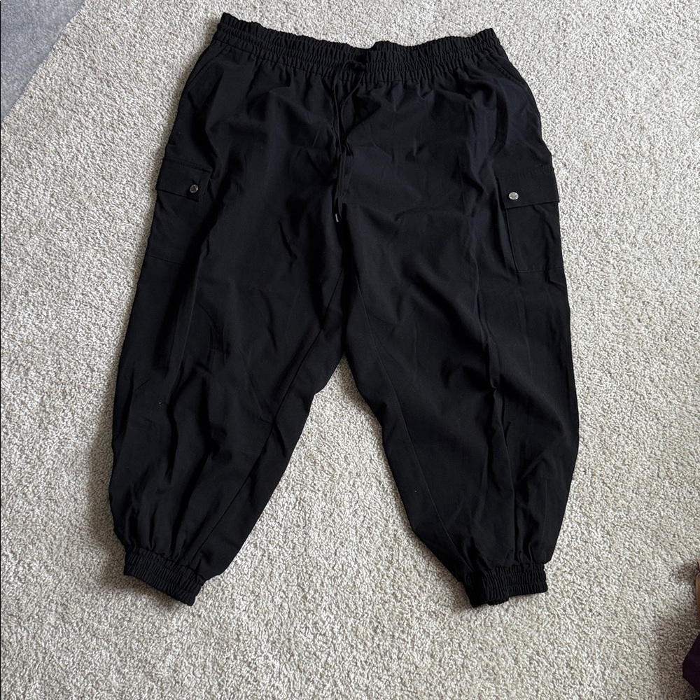 Calvin Klein Black Elastic Waist Pants